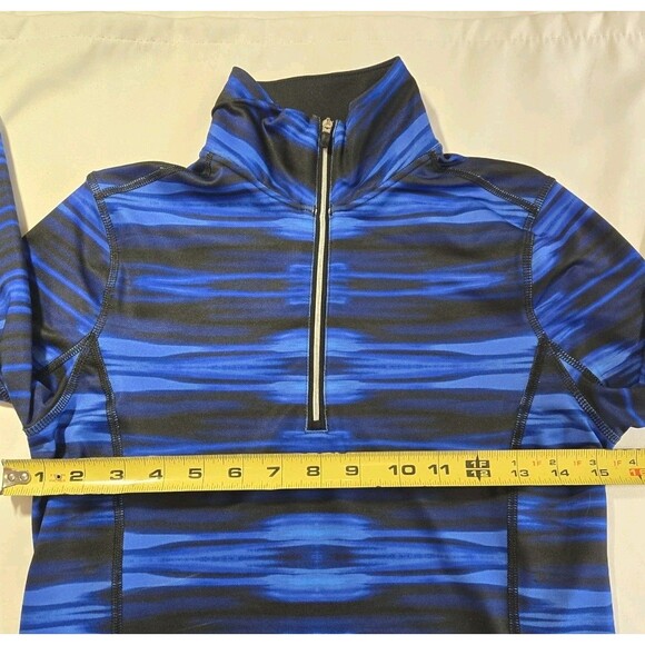 Ralph Lauren Athletic Pullover Women’s S Blue 1/4 Zip Long Sleeve Thumb Holes - Picture 4 of 9